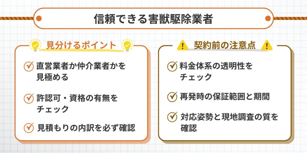信頼できる害獣駆除業者