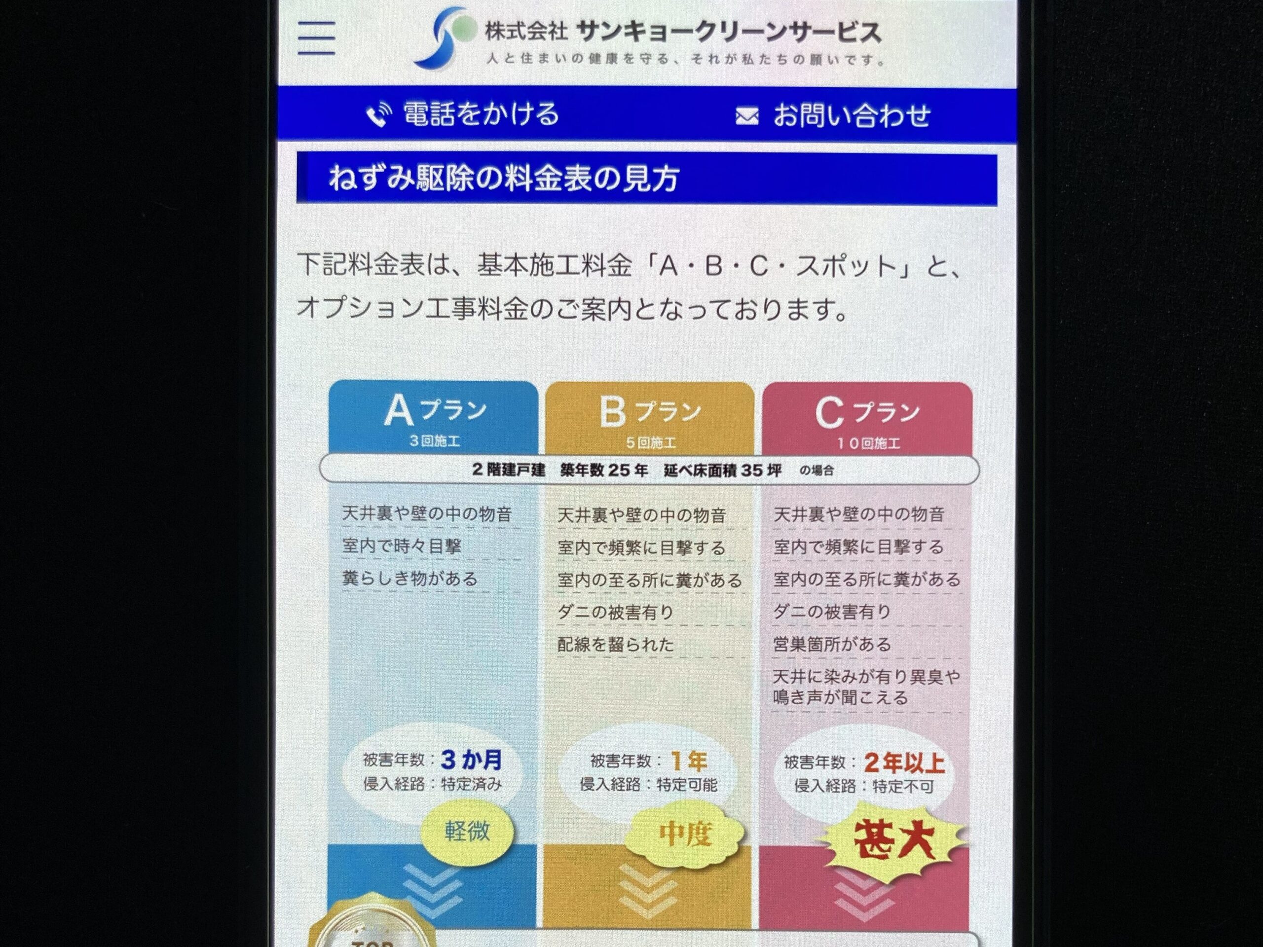 ネズミ駆除の詳細料金