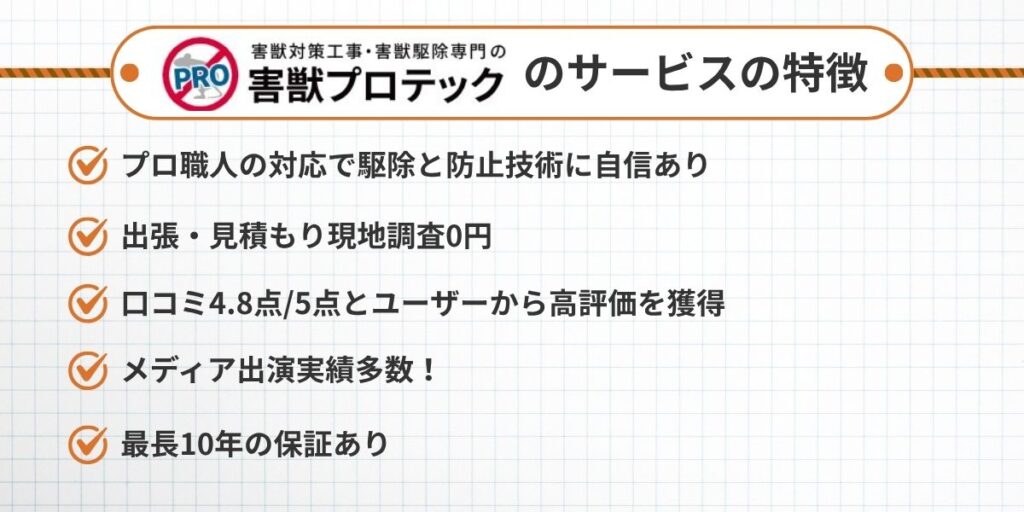 害獣プロテック　特徴