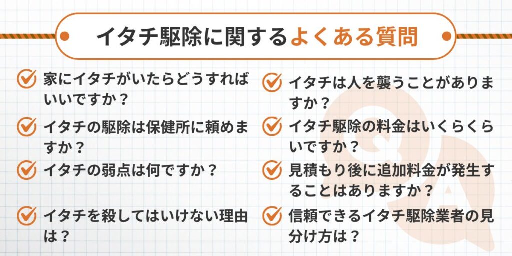 イタチ駆除に関するよくある質問