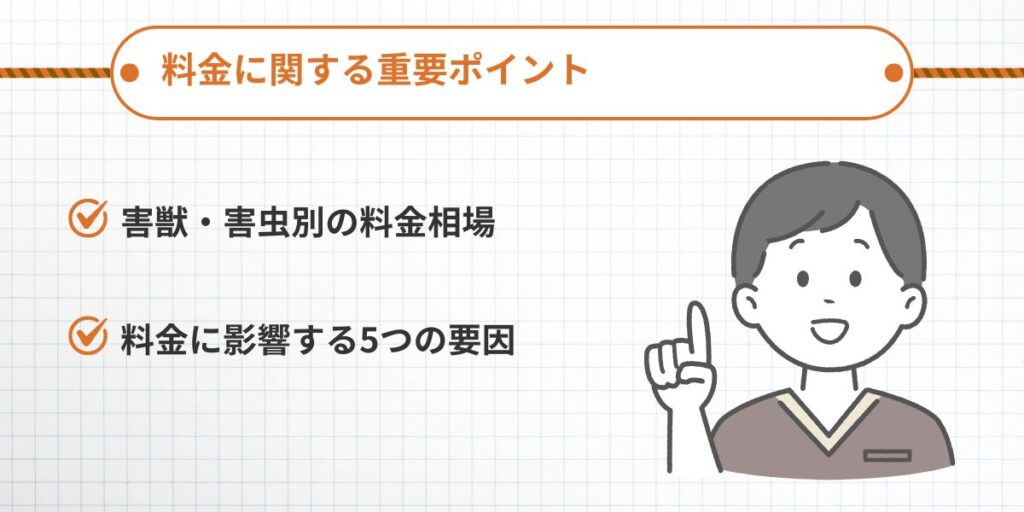 害獣駆除の費用相場と料金について